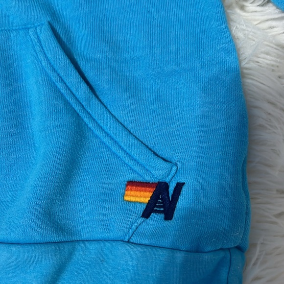 AVIATOR NATION RELAXED PULLOVER HOODIE - NEON BLUE - Picture 3 of 5
